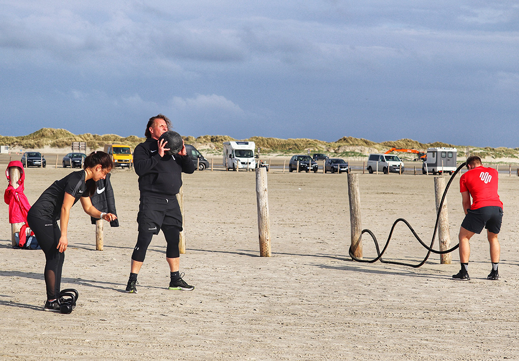 Mobiles Training am Strand Mobiles Training am Strand